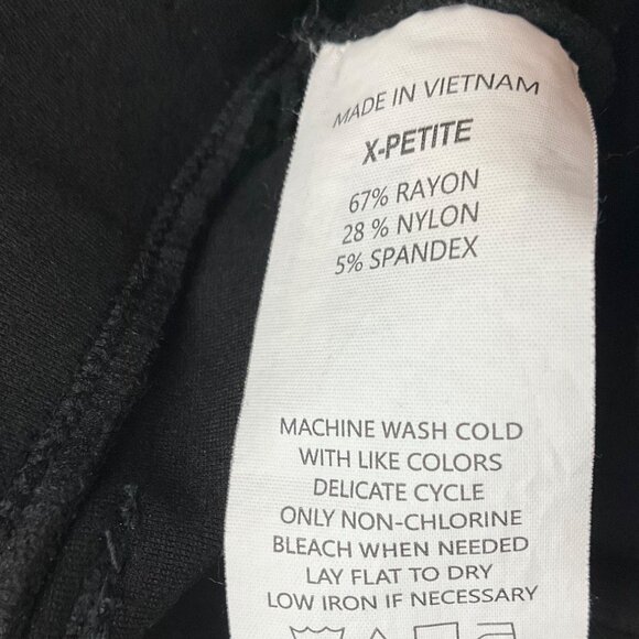 Quince Womens Small Petite Black Ponte Skinny Pull On Pants Stretch Minimalist - Picture 6 of 9